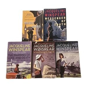 5/Maisie Dobbs Jacqueline  Winspear Adventures Paperbacks Book 1, 4, 7, 11, 17